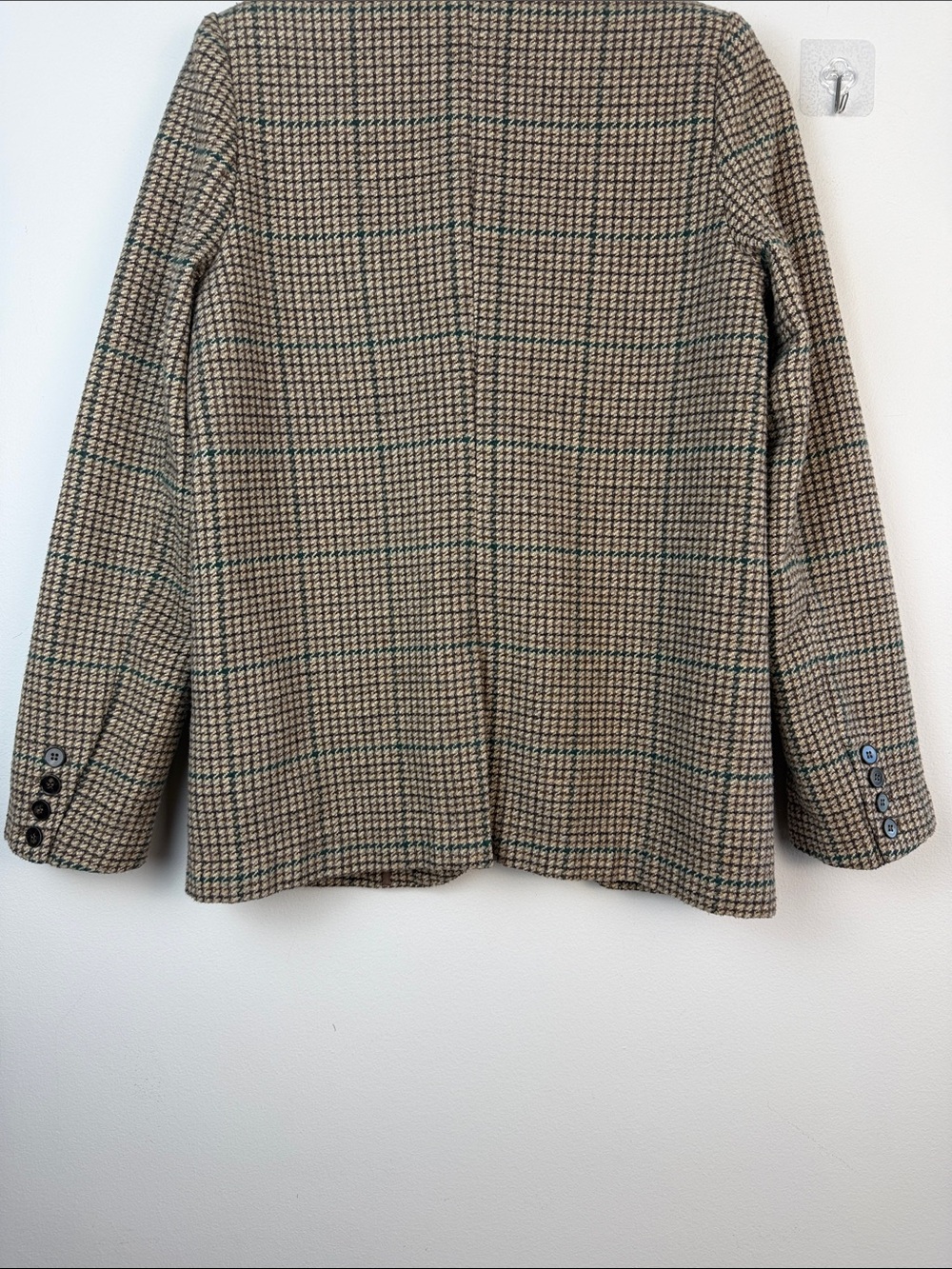 ASTR The Label Harlow Blazer Brown Green Plaid Oversized XS Wool Blend Coat - Picture 12 of 16